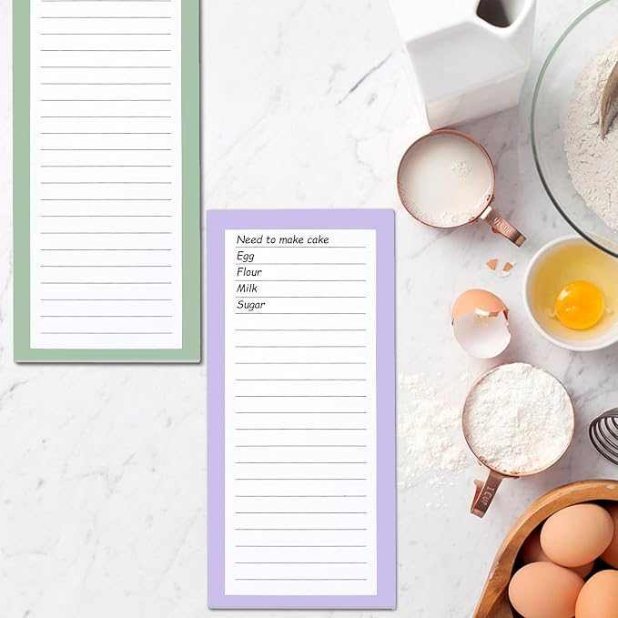 4 Pack Magnetic Notepads for Refrigerator, Grocery List Large Magnet Pad for - Image 5