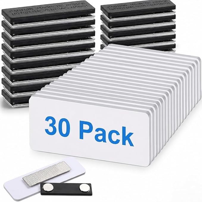Chinco 30 Packs Magnetic Name Tags by Chinco