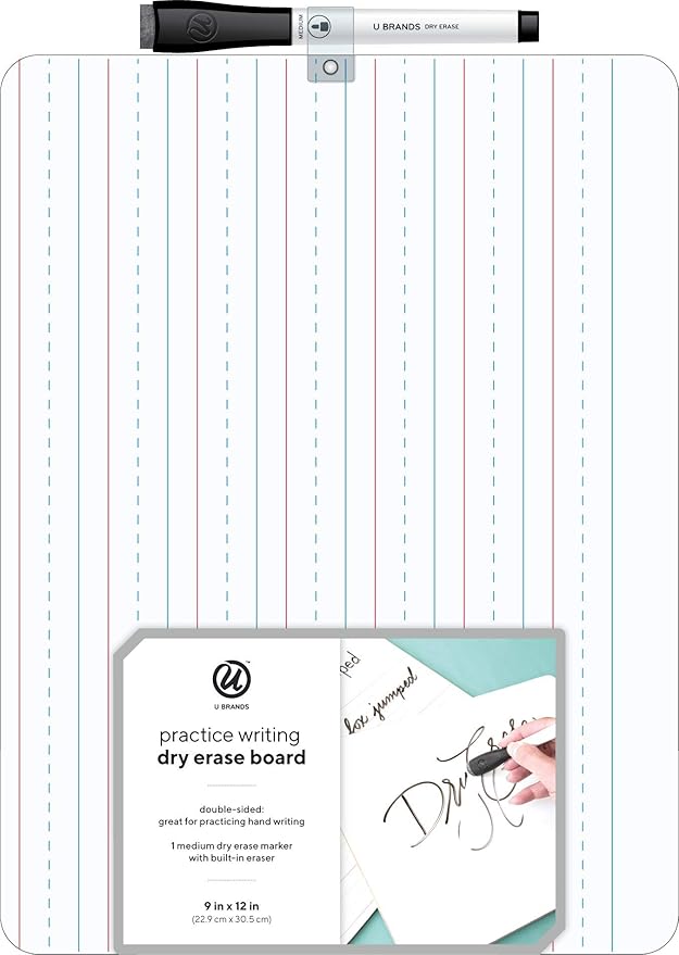 U Brands Dry Erase Lap Board, Double Sided, Dry Erase Marker Included, Small - Image 2