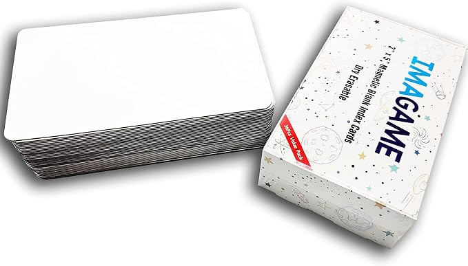 IMAGAME Dry Erase Magnets, Blank Magnetic Dry Erase Labels, Erasable Magnets - Image 4