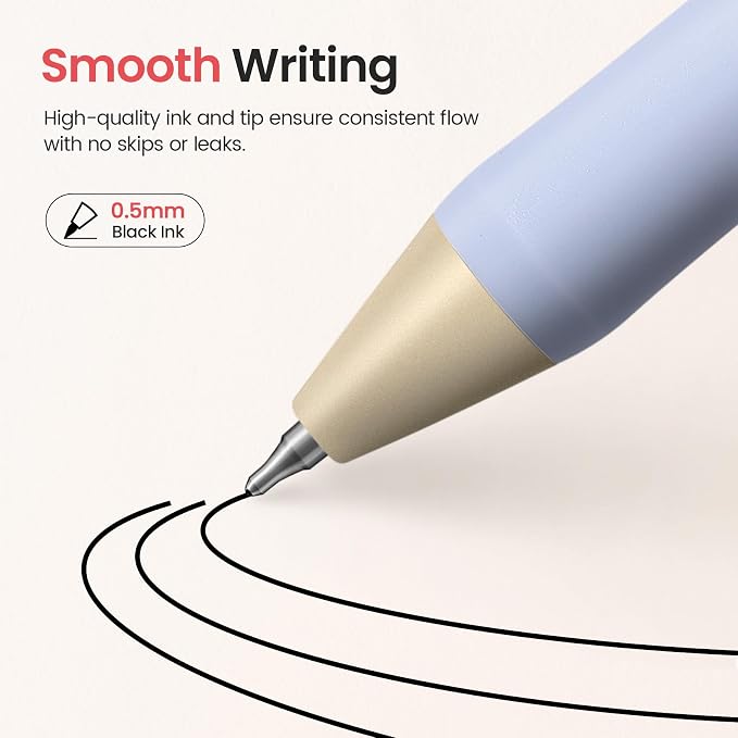Taja Gel Pens, 0.5mm Fine Point Smooth Writing Pens - Image 3