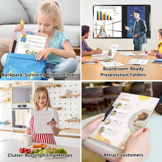 TOTiyea 10 Pack Clear Report Covers - Image 6