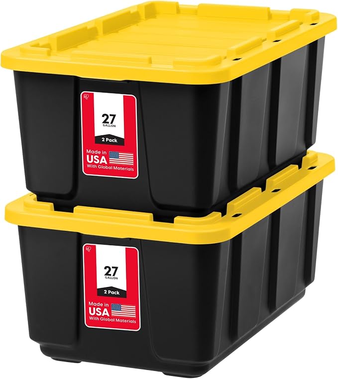 IRIS USA 2-Pack 27 Gallon Storage Bins by IRISUSA
