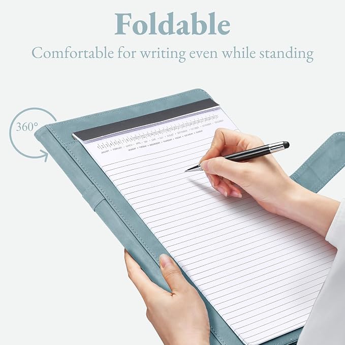 Mymazn Padfolio Portfolio Binder, Faux Leather Interview Resume Folder - Image 4