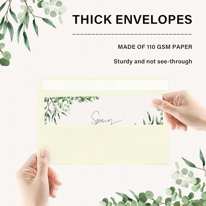 200 Pack #10 Business Envelopes, Self Seal Standard Ivory Envelopes - Image 3