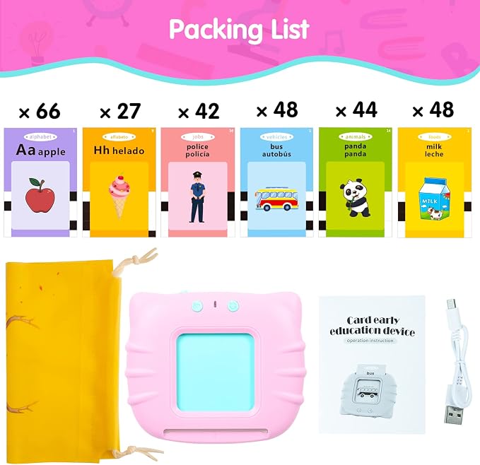 QuTZ ABC Learning Flash Cards for Toddlers 2-4 Bilingual Spanish English - Image 8