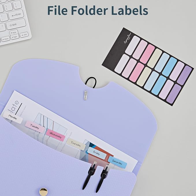 JARLINK 7 Pockets Expanding File Folder, A4 Accordion File Folders - Image 5