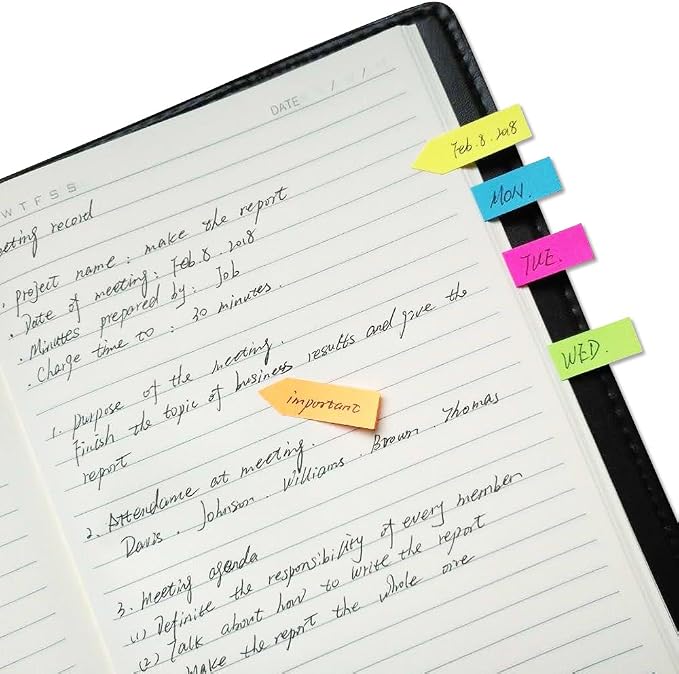 Sticky Notes Set with Ruler, Mini Sticky Note Pads, Arrow Flags, Leather - Image 5
