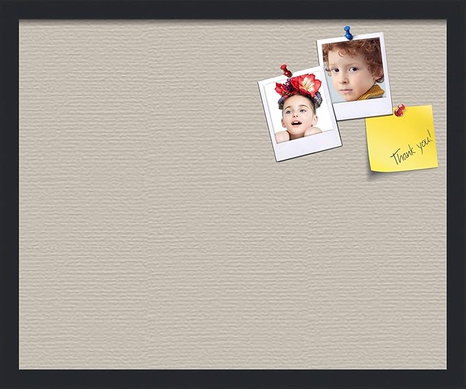 PinPix 22x18 Inch Cork Bulletin Board. This Decorative Framed Pin Board Comes with Desert Pastel Design and a Satin Black Frame. Ideal for Home Office Decor or Message Board (PinPix-1815)-DeskLoop Office