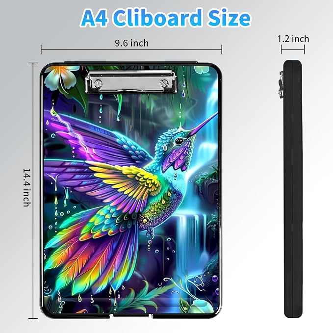 Clipboard with Storage, A4 High Capacity Clip Boards 14.4 x 9.6, Heavy Duty - Image 2