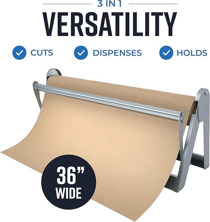 Bryco Goods - 36 Inches All Paper Roll Dispenser and Cutter Made of Heavy-Duty - Image 2