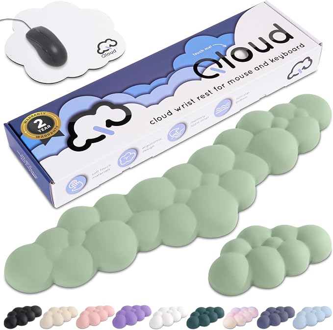 Green Cloud Keyboard Wrist Rest – Create-ables Qloud Green Wrist Rest by Create-ables