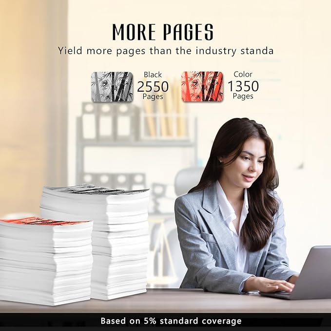 Printer Ink 950XL 951XL 8600 Ink Cartridges Combo Pack Compatible for HP 950 951 XL Ink Cartridges Combo Pack with HP OfficeJet Pro 8600 8610 8615 8620 8100 8630 8660 8640 276DW 251DW-DeskLoop Office