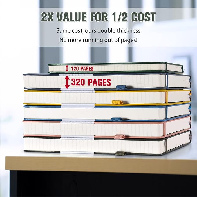 5 Pack College Ruled Notebook, 312 Numbered Pages Thick Notebooks Bulk - Image 2