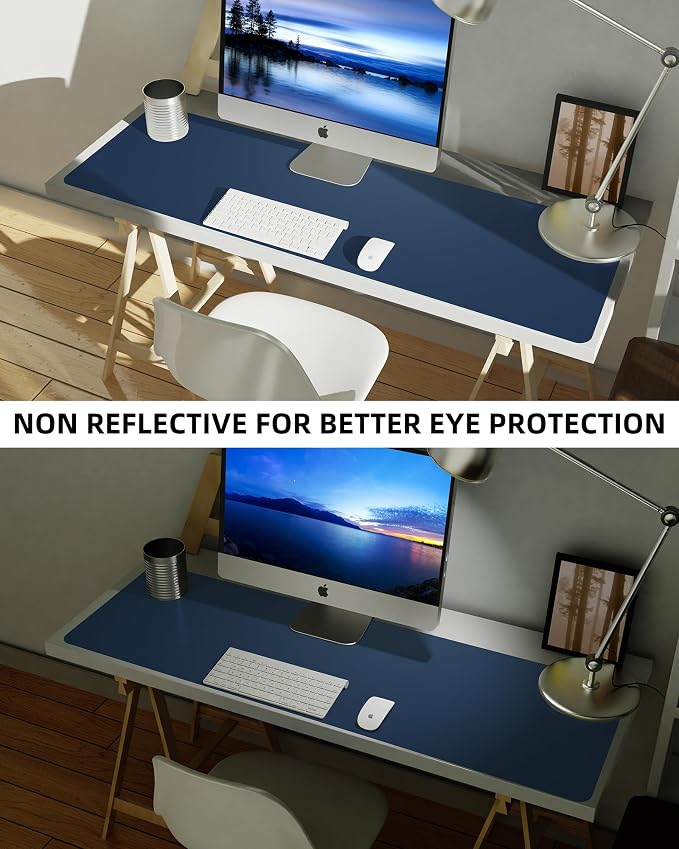 Leather Desk Pad Blotter, Mouse Pad, Office Desk Mat, Non-Slip PU Leather Desk - Image 6