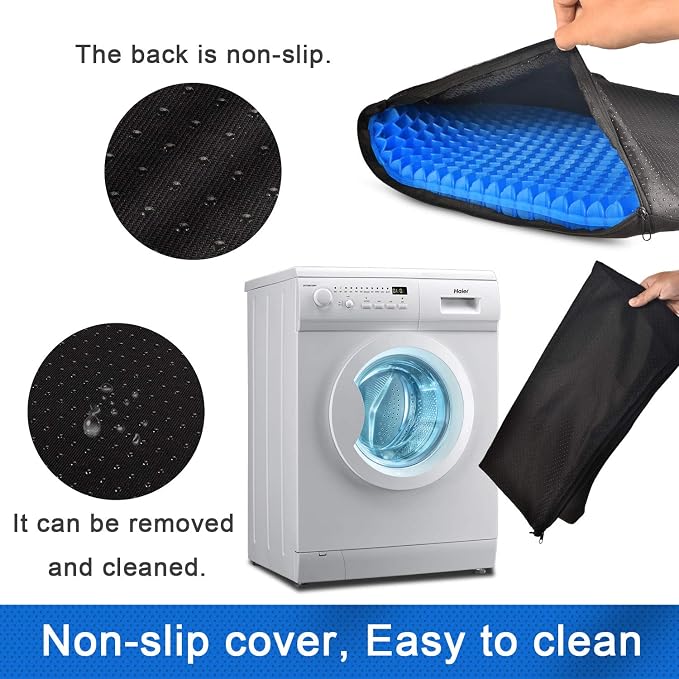 OMCOZY Gel Seat Cushion, Cooling Cushion, Breathable Honeycomb Design Absorbs - Image 4