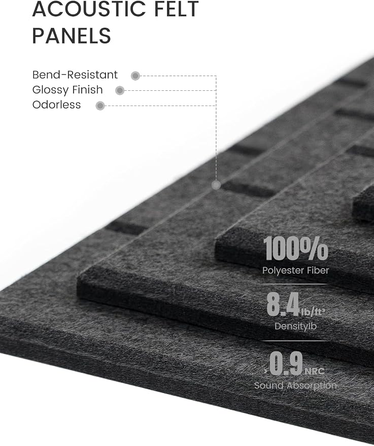 Bumusty Large Cork Board Alternative-47 x35 Felt Bulletin Board Tiles, - Image 4