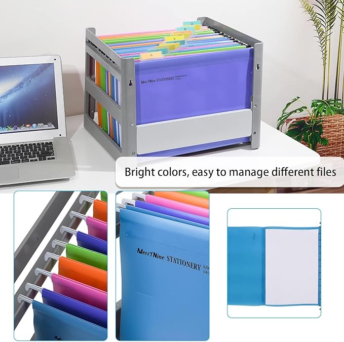 Merrynine Hanging File Folders Letter Size 24pcs, Polypropylene Filing Cabinet - Image 6