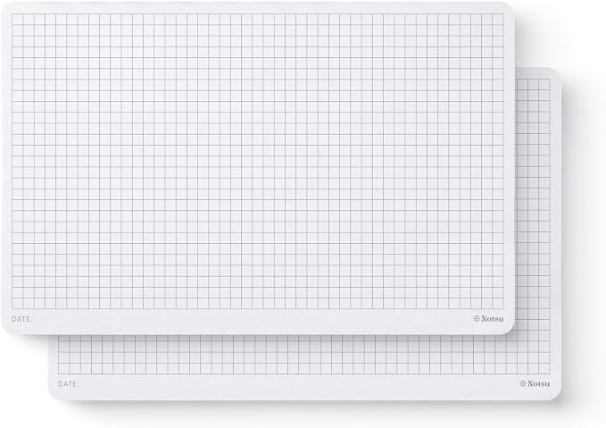 Notsu Graph Desk Notepad 2 Pack | Minimalist Graphing Memo Mouse Pads by Notsu