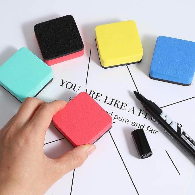72 Pack Dry Erase Eraser, Magnetic Whiteboard Eraser Bulk, Small White Board - Image 3