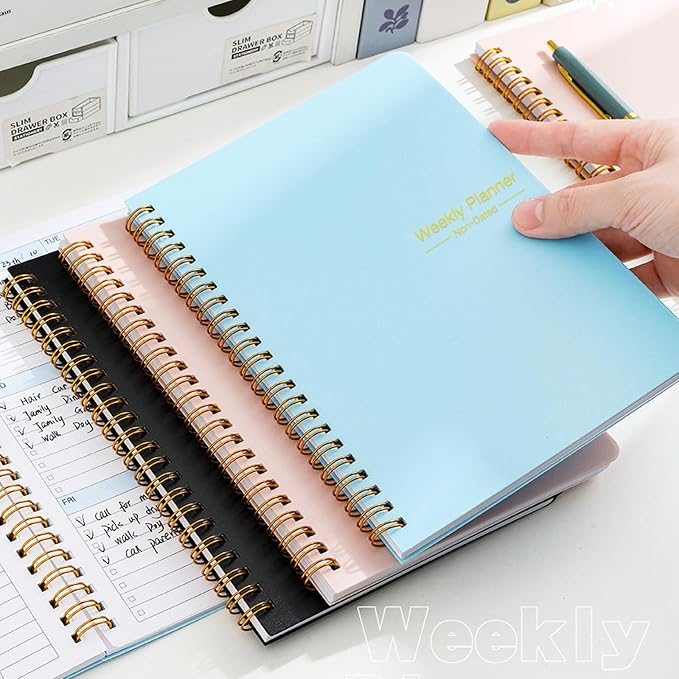 Undated Weekly Planner with Goal & Habit Tracker Notebook, Small A5 To Do List - Image 6