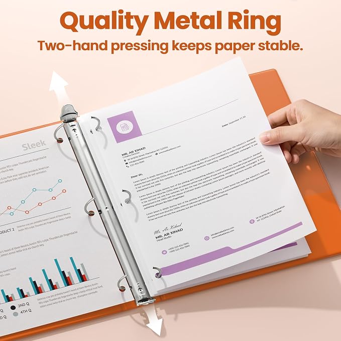 SUNEE 3 Ring Binder 1.5 Inch 1 Pack - Image 2