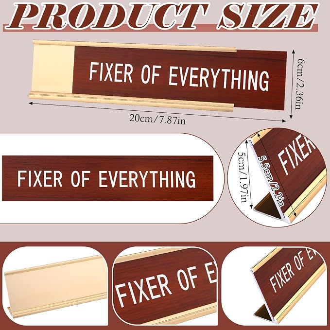Weysat Funny Desk Signs for Office-fixer of Everything-fun Office Accessories - Image 3