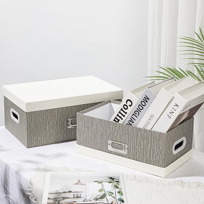 Briful Set of 2 Decorative Storage Boxes - Image 4