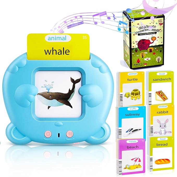 Talking Flash Cards for Toddler, Learning Montessori Toys by AHJ