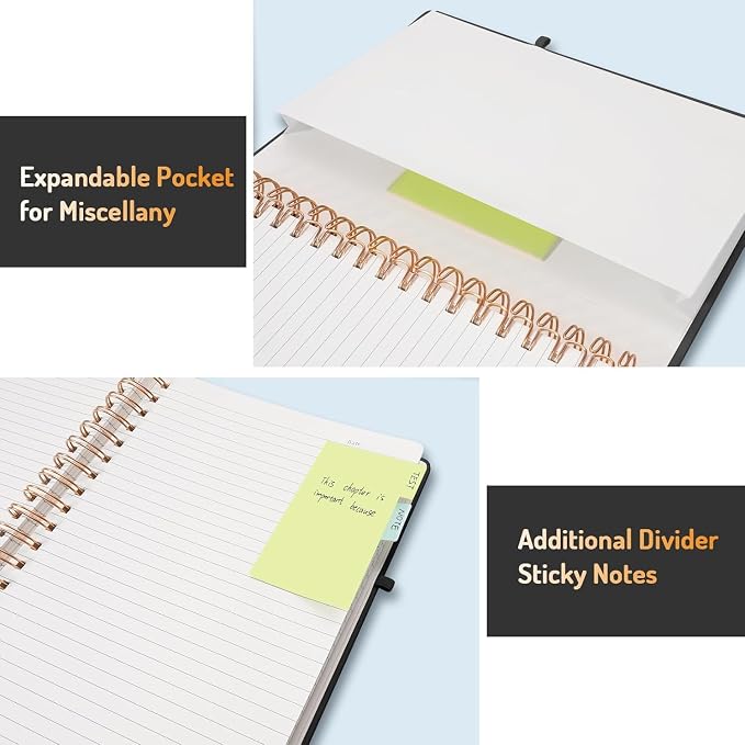 Forvencer Lined Spiral Journal Notebook - Image 5