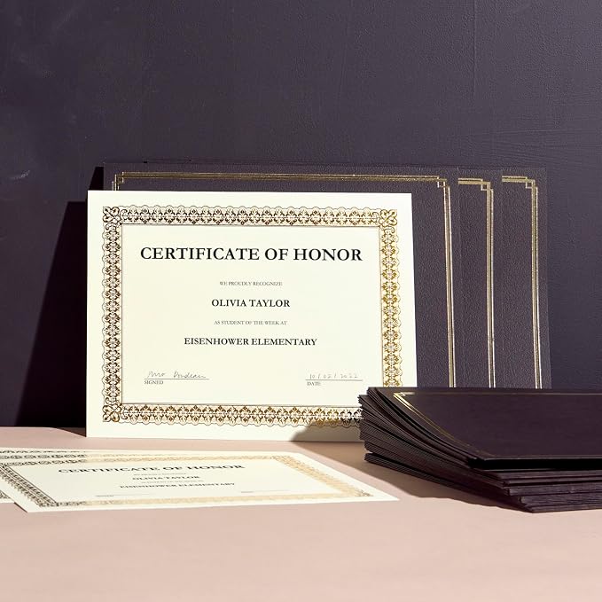 Gartner Studios Certificate Kit, Includes 6 8.5" x 11" Black - Image 3