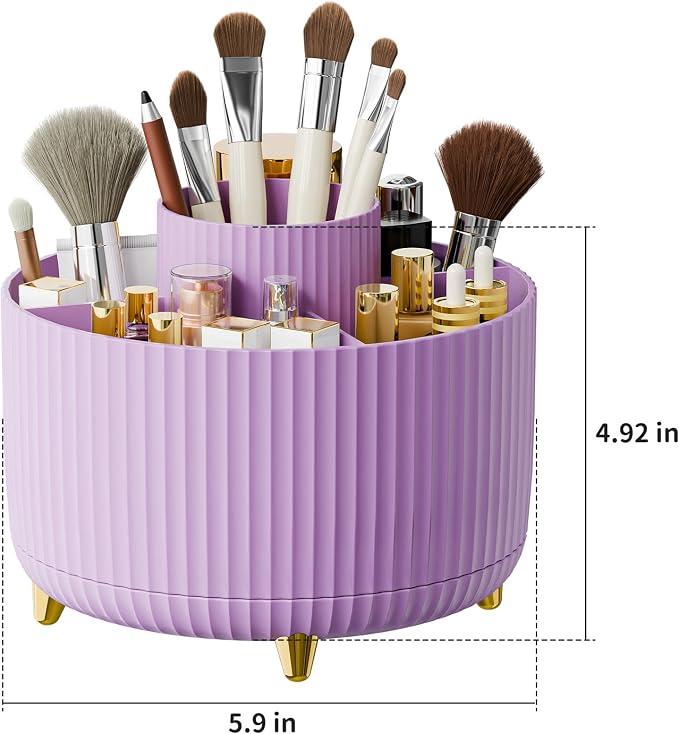 fanado 360° Rotate Makeup Brush Holder Organizer, Makeup Organizers Countertop - Image 4