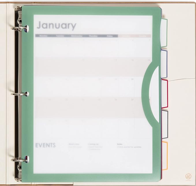 U Brands Poly 5-Tab Three Ring Binder Dividers - Image 7