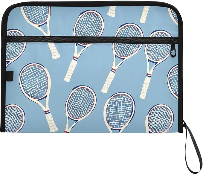 Expanding File Folder Tennis Racket Blue Accordion File Organizer 13 Pockets - Image 7
