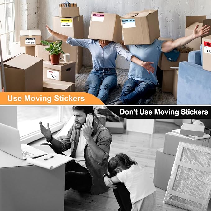600 Writable Stickers 2” x 3” Each, 20 Designs Pre-Printed Color-Coded Home - Image 5
