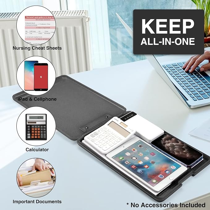 Sooez Clipboard with Storage, Plastic Storage Clipboards with Low Profile Clip - Image 4