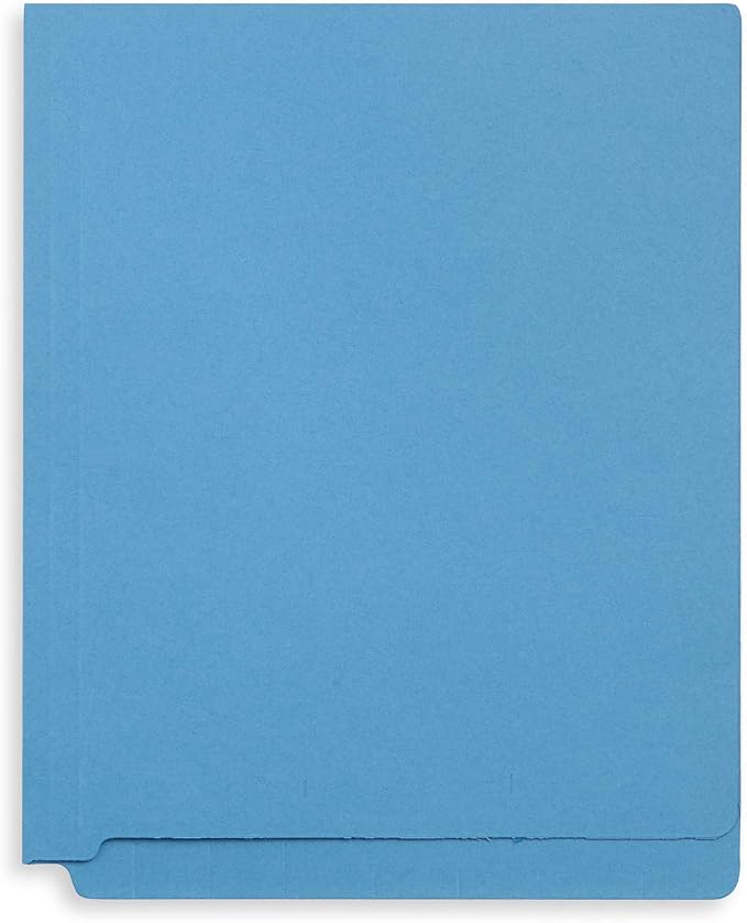 Blue Summit Supplies 100 Blue End Tab Fastener File Folders - Image 7