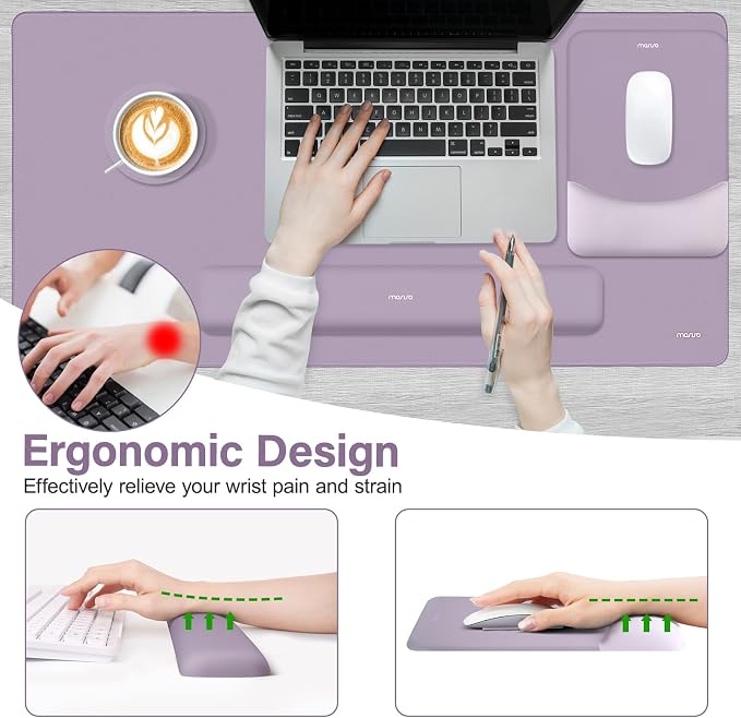 MOSISO Keyboard Mouse Pad Set, Large Gaming Mouse Pad&Rectangular Keyboard - Image 3