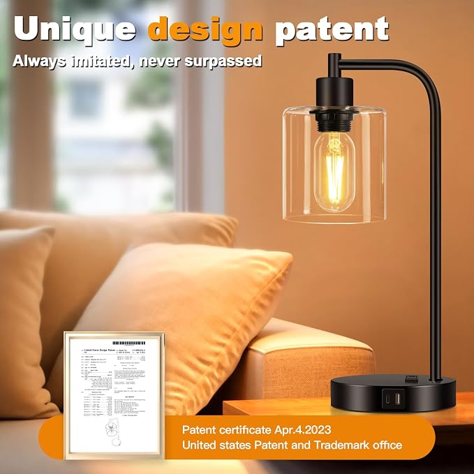 Set of 2 Industrial Touch Control Table Lamps - Image 8