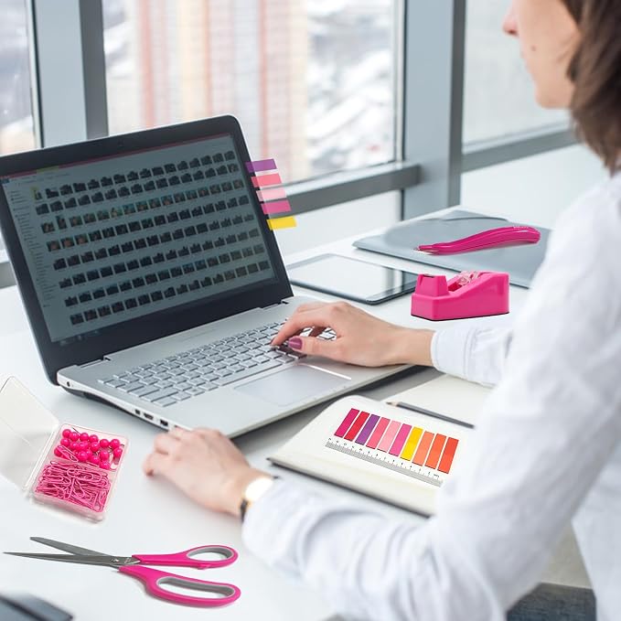 Hot Pink Desk Accessories Set - Image 6