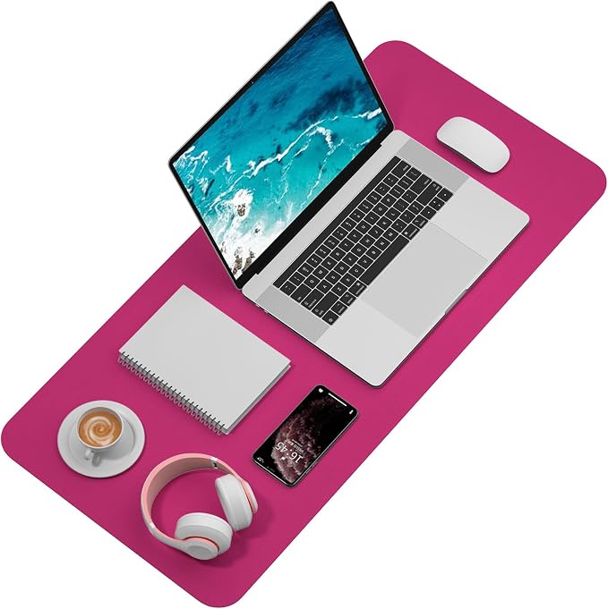 Hsurbtra Desk Pad, 35.5" x 17" PU Leather Desk Mat, XXL Extended Mouse Pad - Image 2