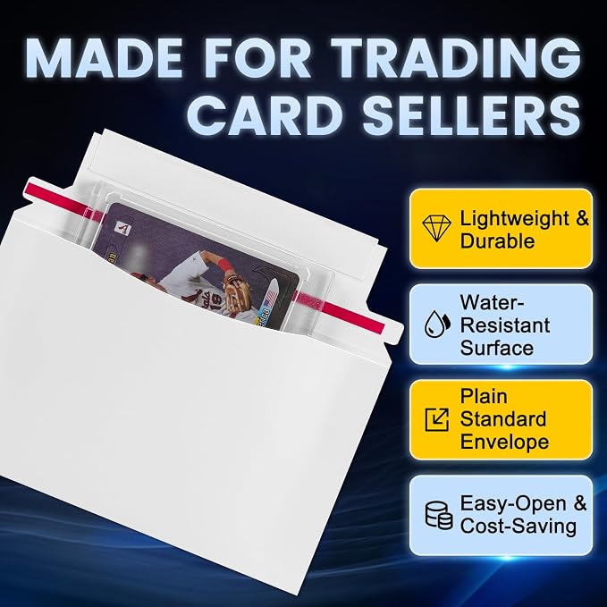 500 Pack Mailer Trading Card Envelopes，7" x 4.35" Trading Card Mailers - Image 3