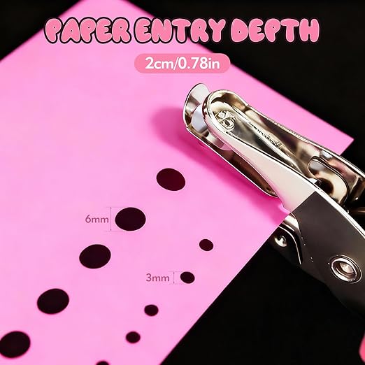 Single Hole Punch, Office and Classroom, Handheld Circle Small Hole Paper Punch - Image 4