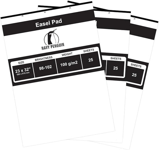 Navy Penguin Easel Pad 23x32-3 Pack by Navy+Penguin