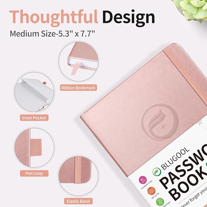 Password Book with Alphabetical Tabs, Password Keeper Book - Image 4