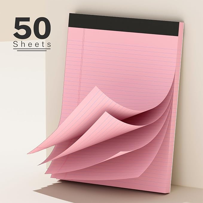 AILZFEI 8.5 x 11 Inch Pink Legal Pads - Image 3