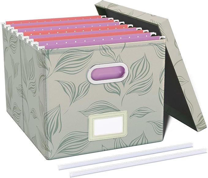 Oterri File Organizer with Lid, File Box, File Cabinet by Oterri