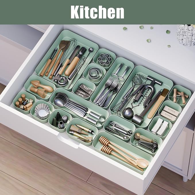Drawer Organizers Bins 18 PCS for Bathroom Makeup Desk Office | - Image 5