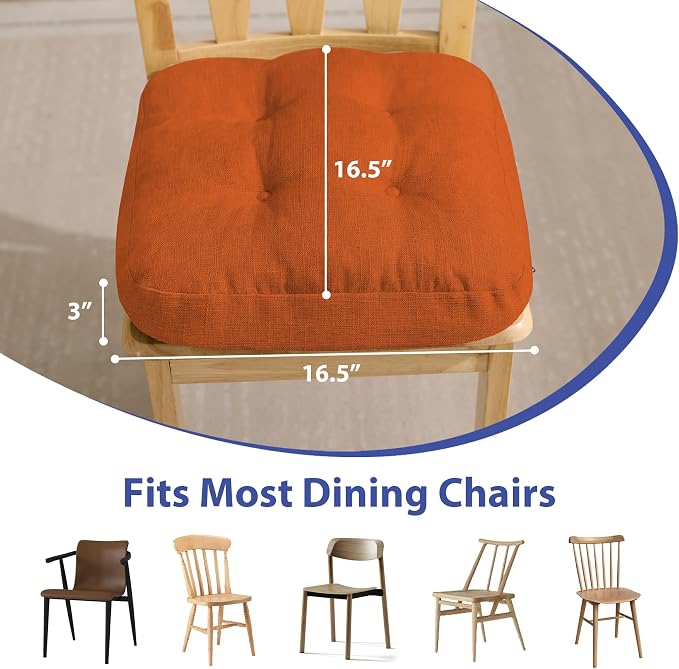IASEAHK Chair Cushions for Dining Chairs, Dining Chair Cushions, Tufted Indoor - Image 3