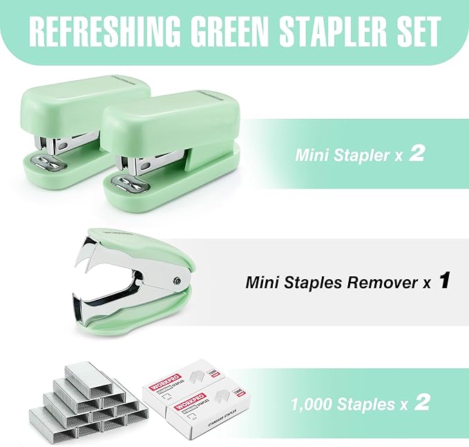 WORKPRO Small Stapler with Staples, One Staple Remover, 2000 Standard Staples - Image 2